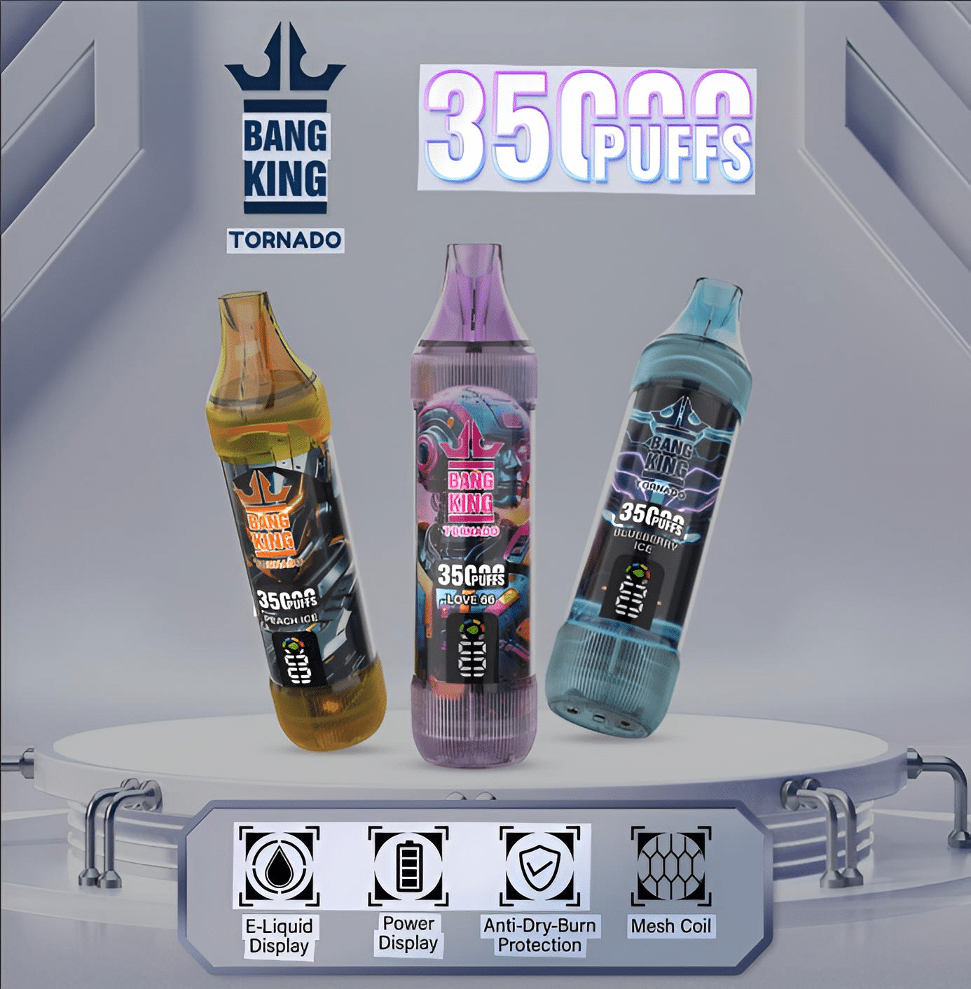 Bang King 35000口大煙量拋棄式電子煙 歐美暢銷款